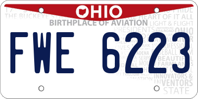 OH license plate FWE6223