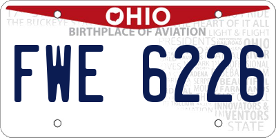 OH license plate FWE6226