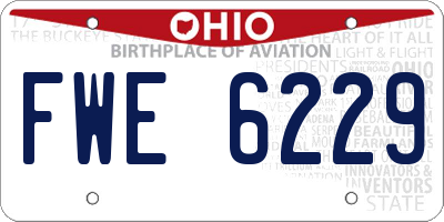 OH license plate FWE6229