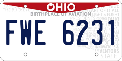 OH license plate FWE6231