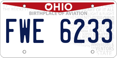 OH license plate FWE6233