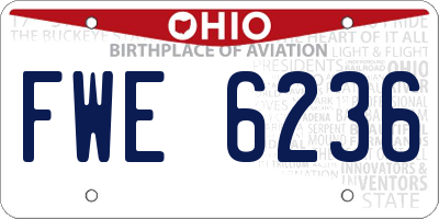 OH license plate FWE6236