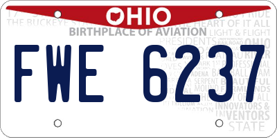 OH license plate FWE6237