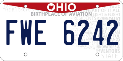 OH license plate FWE6242