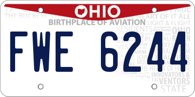 OH license plate FWE6244