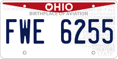 OH license plate FWE6255
