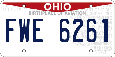 OH license plate FWE6261