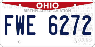 OH license plate FWE6272