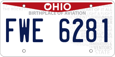 OH license plate FWE6281