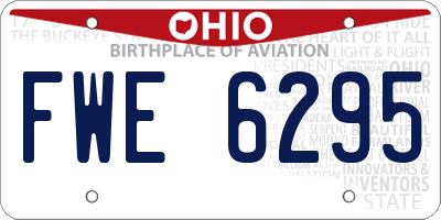 OH license plate FWE6295