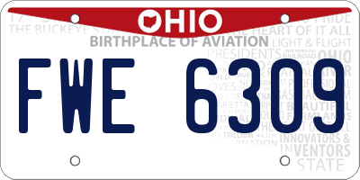 OH license plate FWE6309
