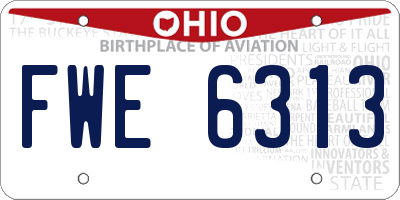 OH license plate FWE6313