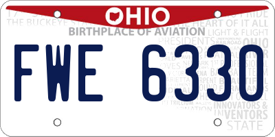 OH license plate FWE6330