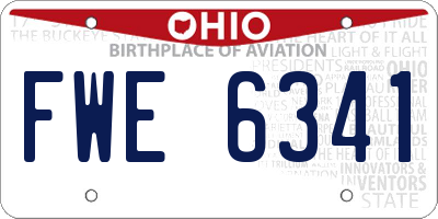OH license plate FWE6341