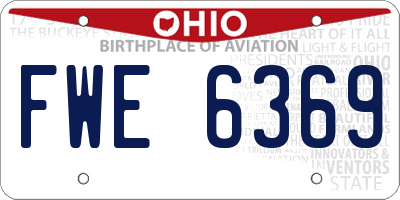 OH license plate FWE6369