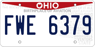 OH license plate FWE6379