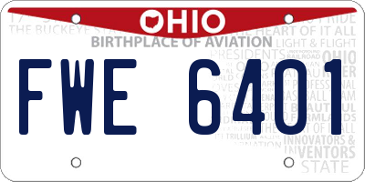 OH license plate FWE6401
