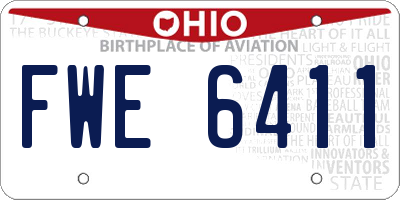 OH license plate FWE6411