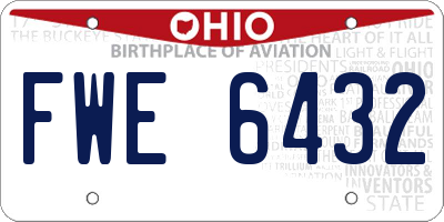 OH license plate FWE6432