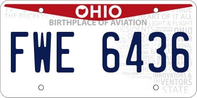 OH license plate FWE6436