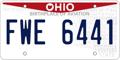 OH license plate FWE6441