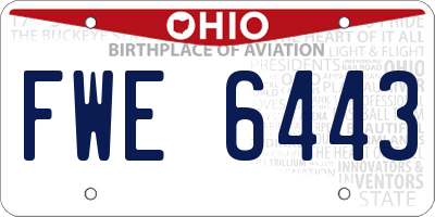 OH license plate FWE6443