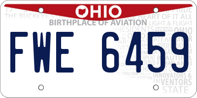 OH license plate FWE6459