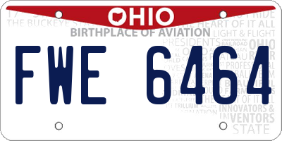 OH license plate FWE6464