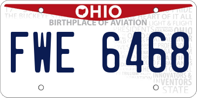 OH license plate FWE6468