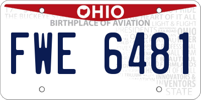OH license plate FWE6481