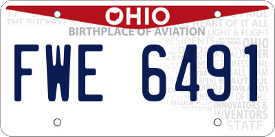 OH license plate FWE6491