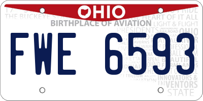 OH license plate FWE6593