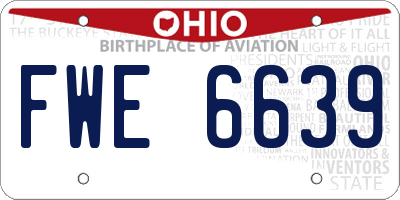 OH license plate FWE6639