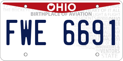 OH license plate FWE6691