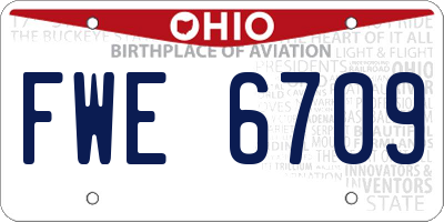 OH license plate FWE6709