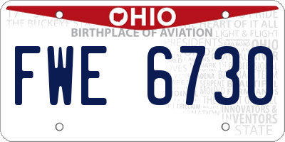 OH license plate FWE6730