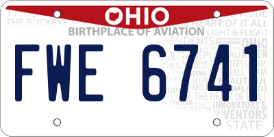 OH license plate FWE6741