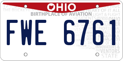OH license plate FWE6761