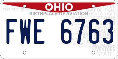 OH license plate FWE6763