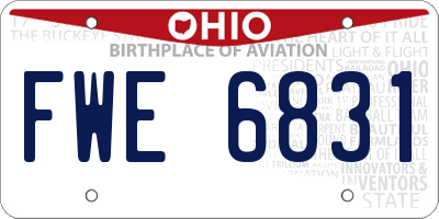 OH license plate FWE6831