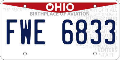 OH license plate FWE6833