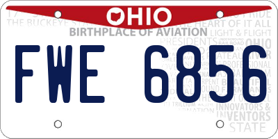 OH license plate FWE6856