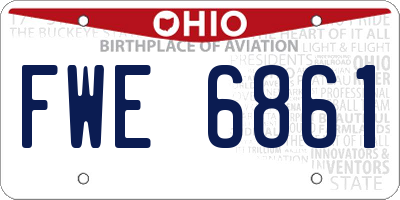 OH license plate FWE6861