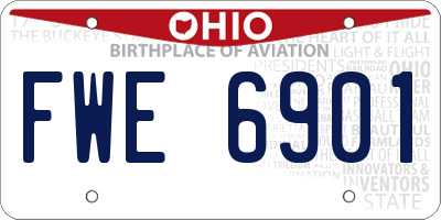OH license plate FWE6901