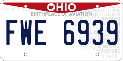OH license plate FWE6939