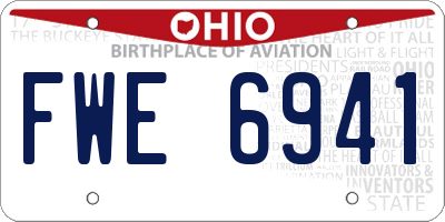 OH license plate FWE6941
