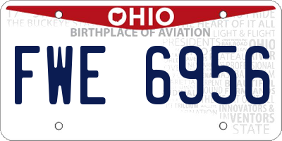 OH license plate FWE6956