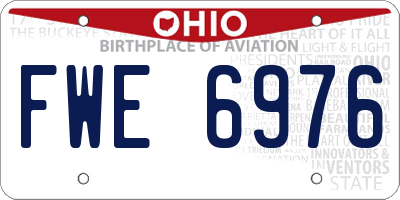 OH license plate FWE6976
