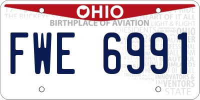 OH license plate FWE6991
