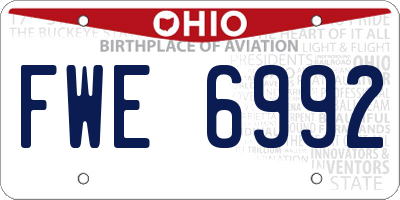 OH license plate FWE6992